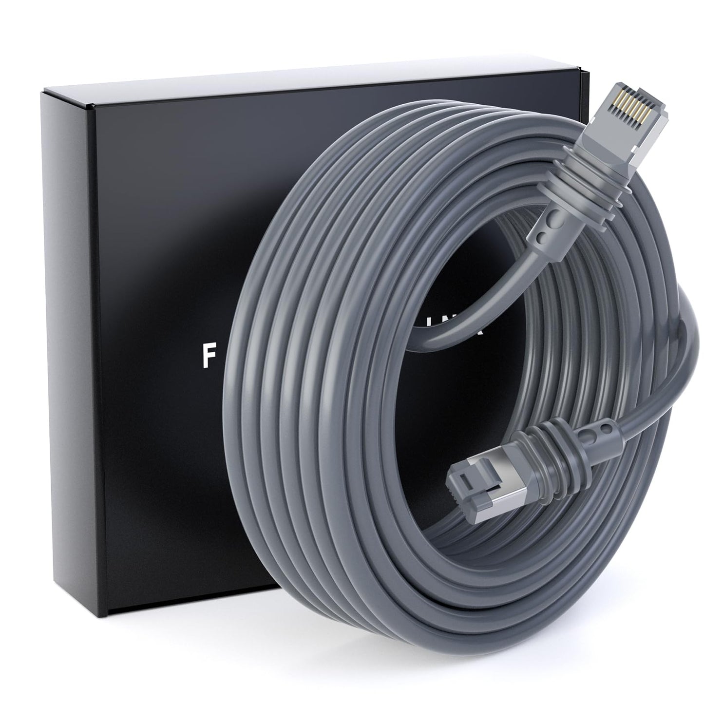 Gray Frafode Starlink Gen 3 75FT satellite extension cable for rectangular Gen 3 Starlink satellite, waterproof and durable.