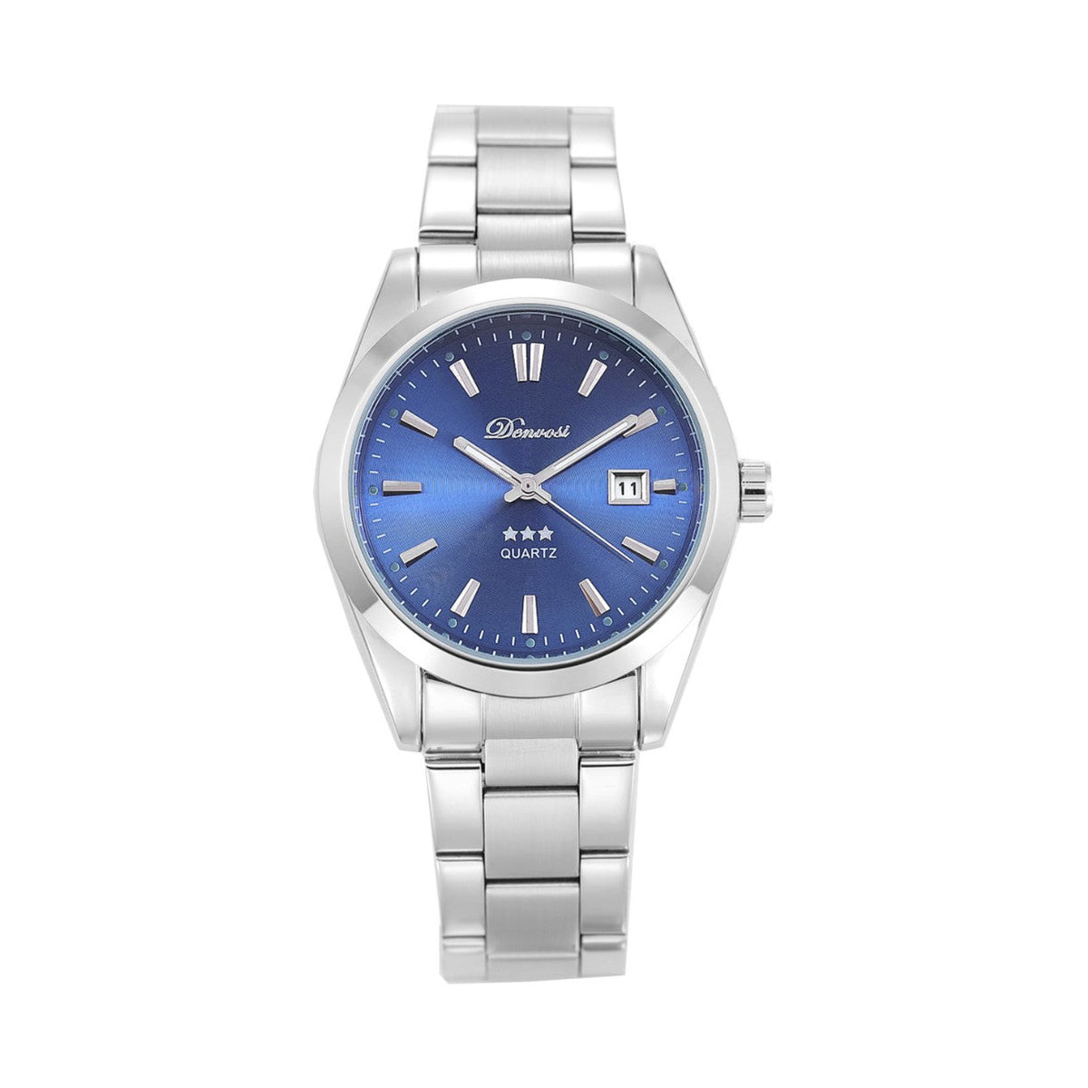 Business casual men's watch with stainless steel strap and classic round dial