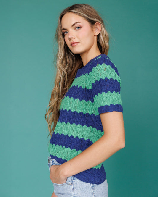 Downeast Tropez sweater in soft knit, featuring a relaxed fit with long sleeves and a cozy, stylish design.