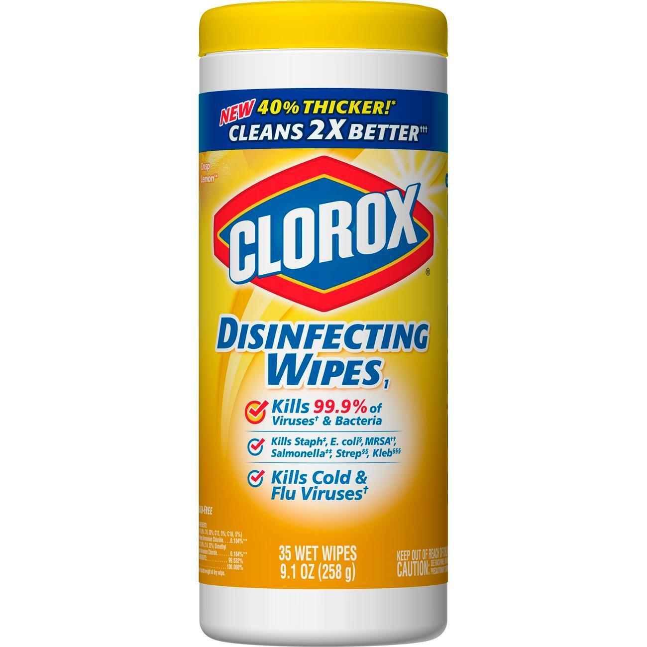 Saxophone care kit with Clorox disinfecting wipes in crisp lemon scent, 35 wipes per canister, for cleaning and disinfecting musical instruments