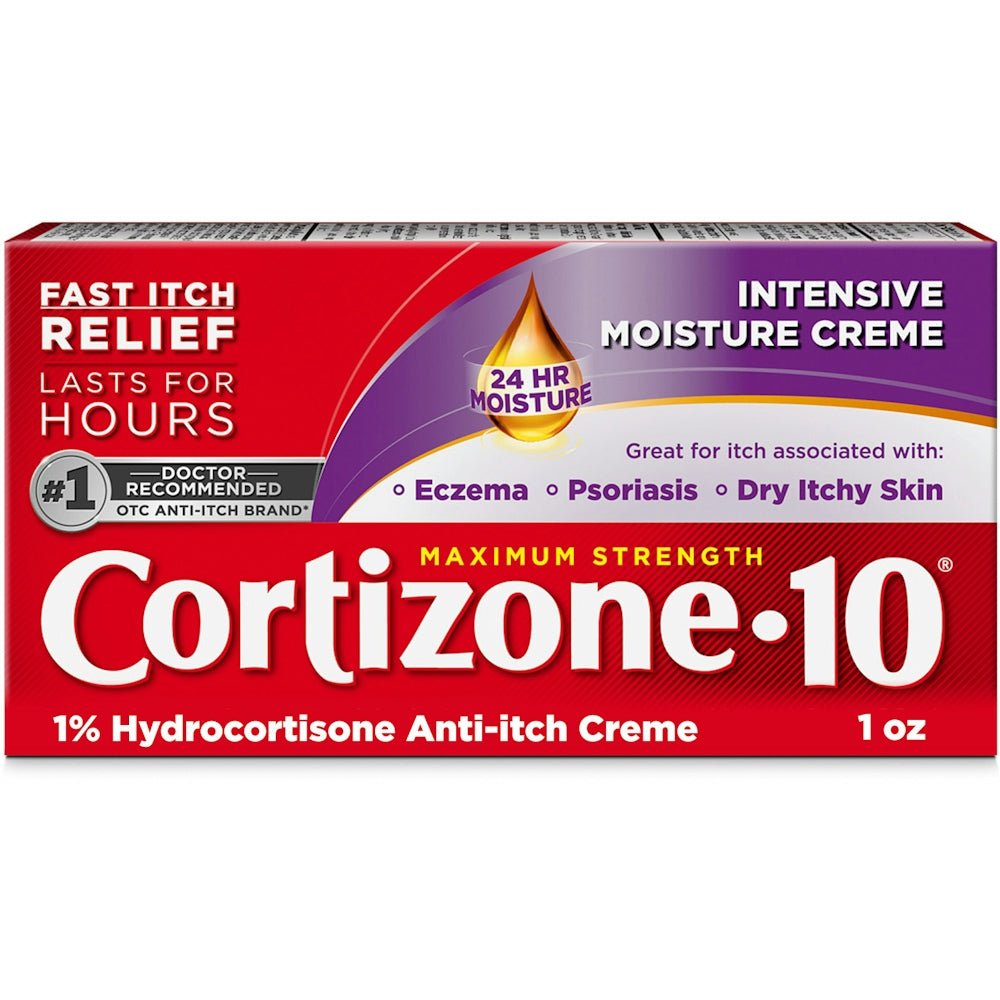 Cortizone 10 Anti Itch Creme, Maximum Strength, Intensive Moisture Creme 1 Oz