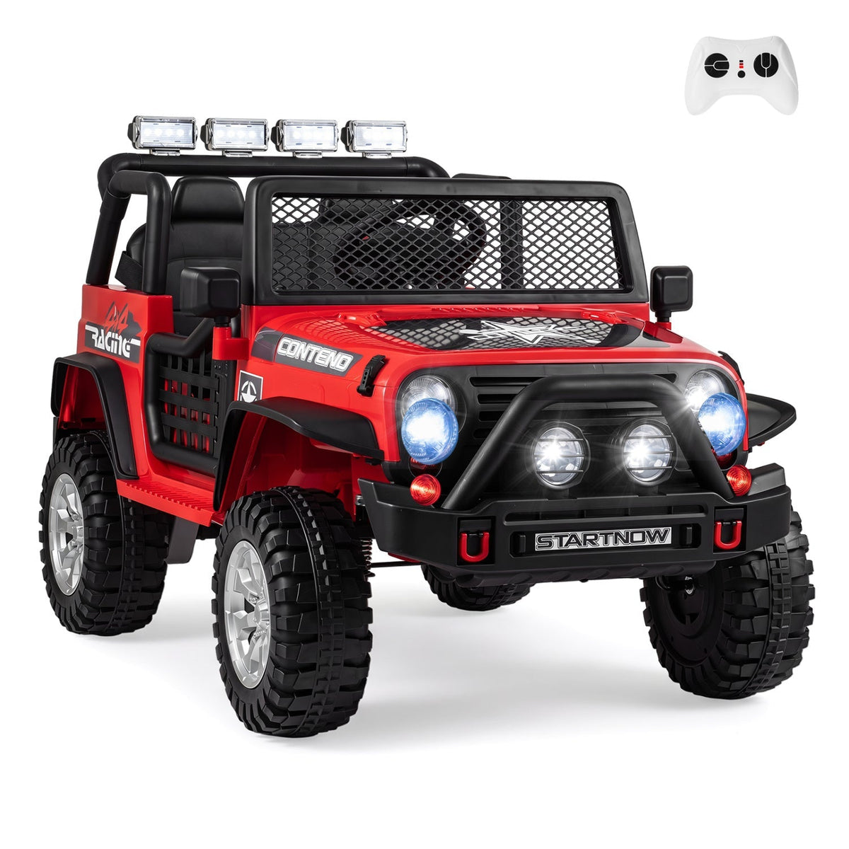 Two-seater 12V electric kids ride-on car with remote control by GBruno Store, featuring a realistic design and safety features.