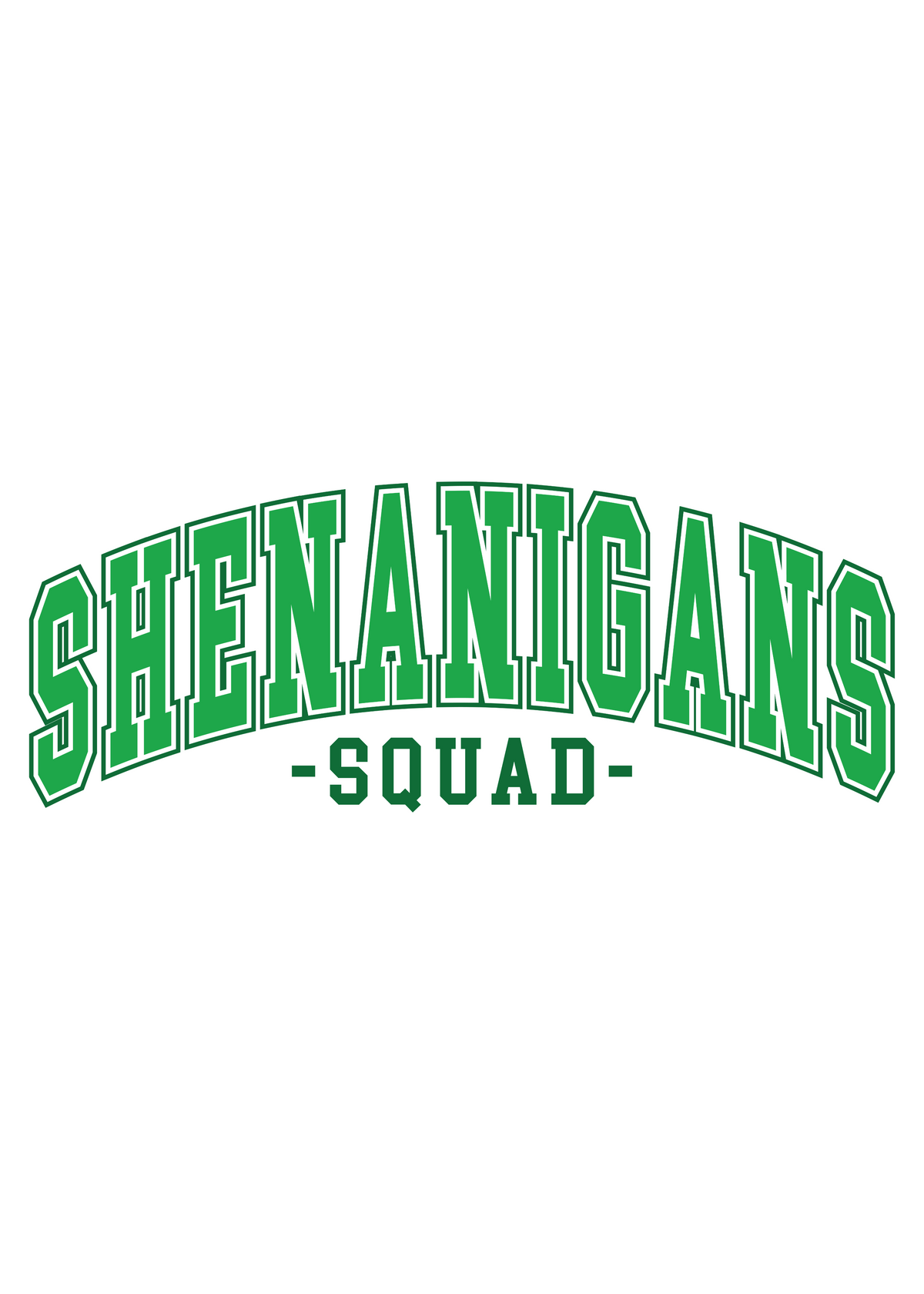 Men's printed Shenanigans Squad bamboo and cotton graphic T-shirt by Spun Bamboo, featuring a colorful squad design.