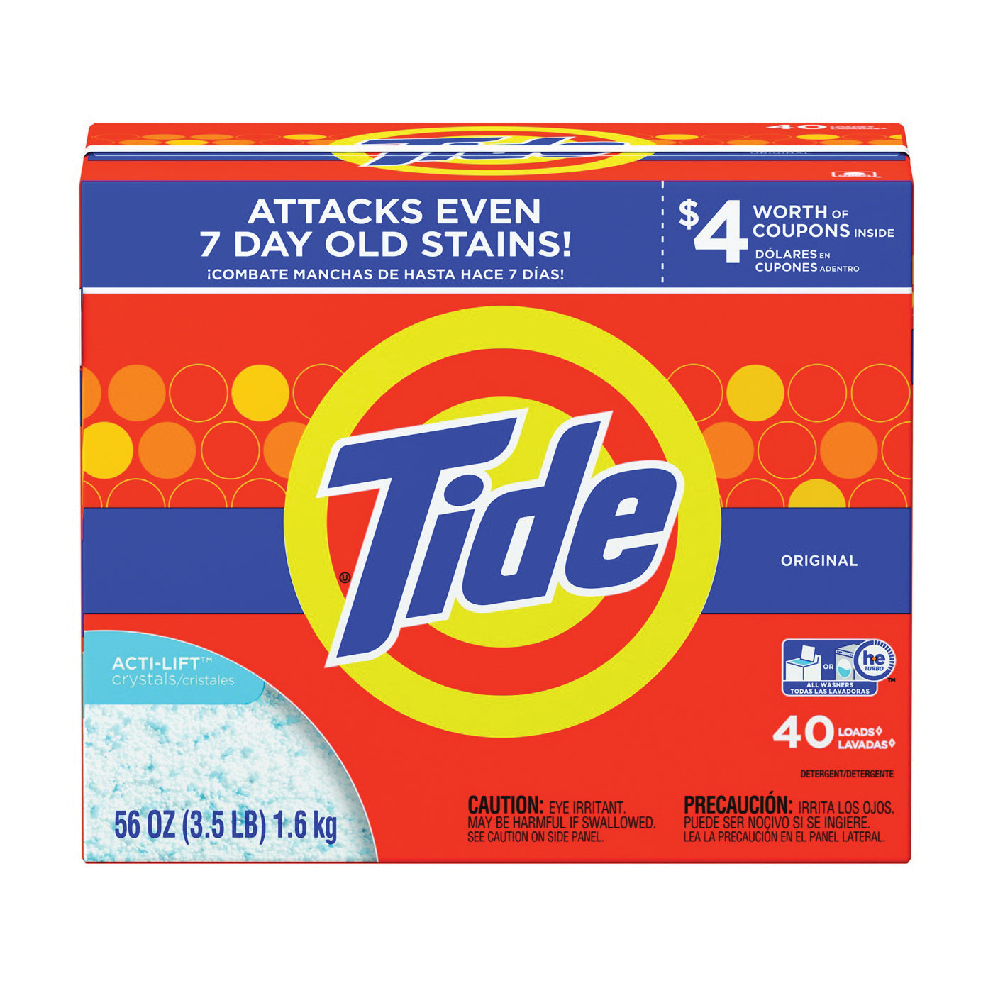 Tide Powder Laundry Detergent, Original Scent, 44 Loads, 56 Oz
