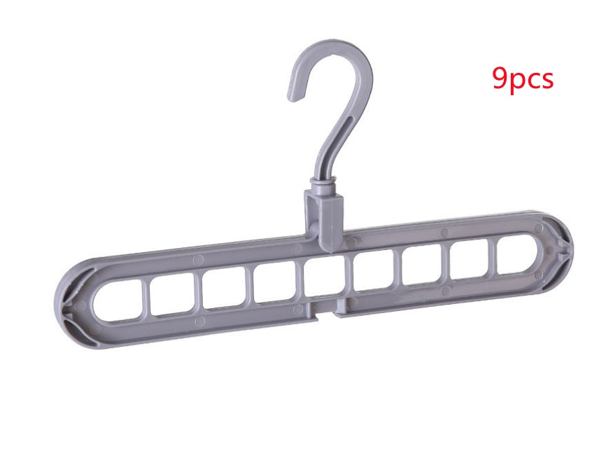 Plastic clothes hanger with storage hook, white, My Store brand