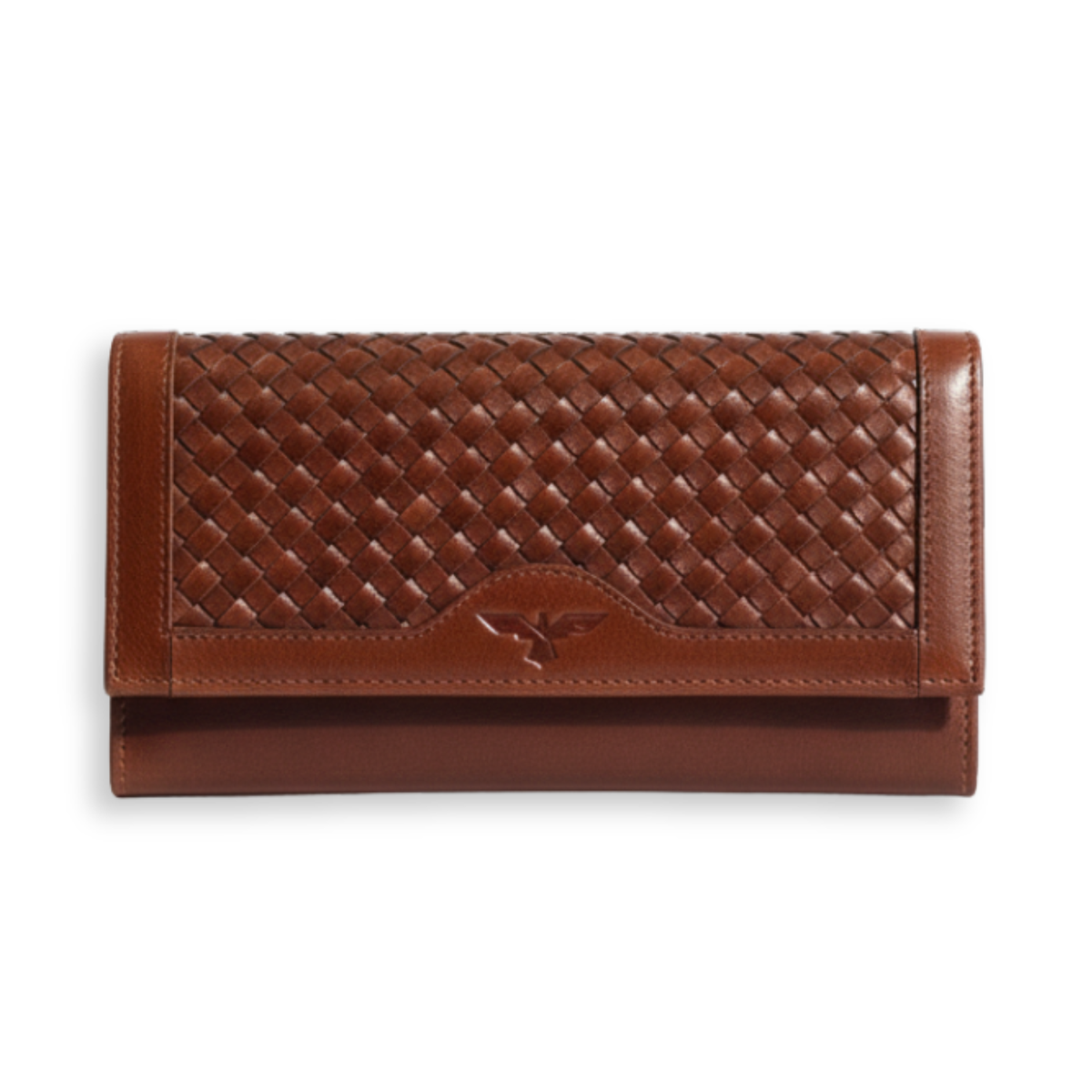 Cartera de Cuero Trenzado (Caramelo)