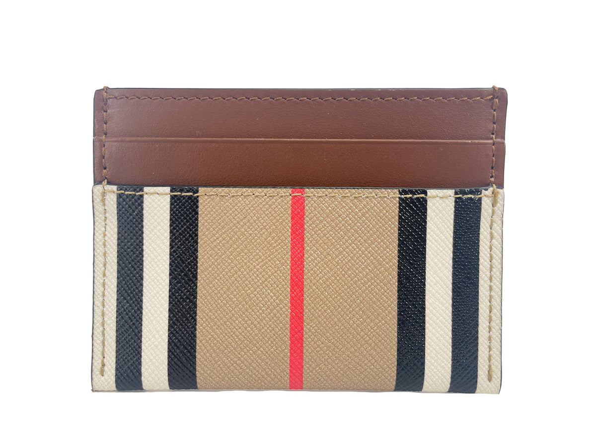 Burberry Sandon Card Case Wallet by BACKUPMYFILESNOW® showing sleek leather exterior and multiple card slots.