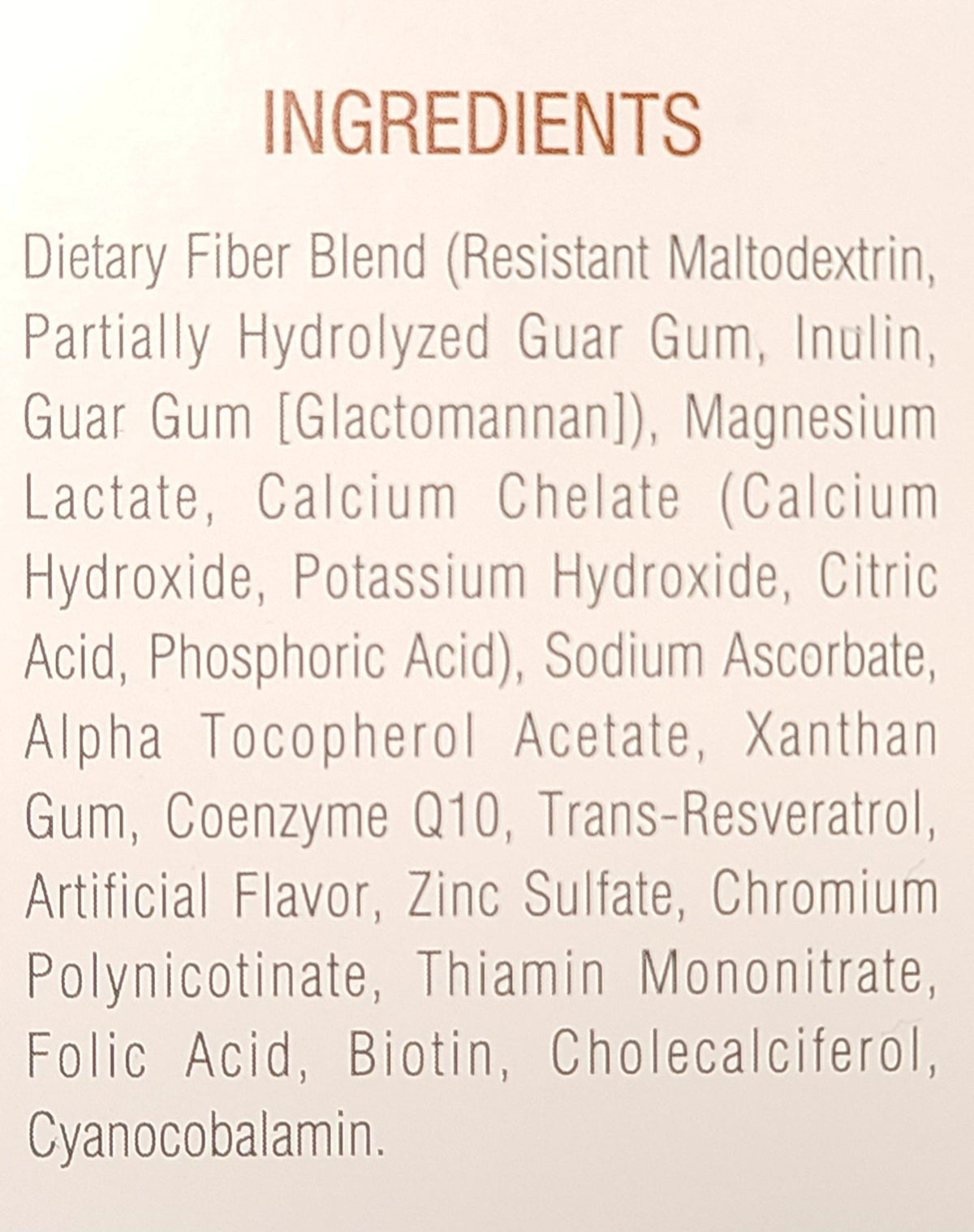 AmBari Nutrition Ensulate Fiber supplement bottle with label showing dietary fiber capsules or powder for digestive health