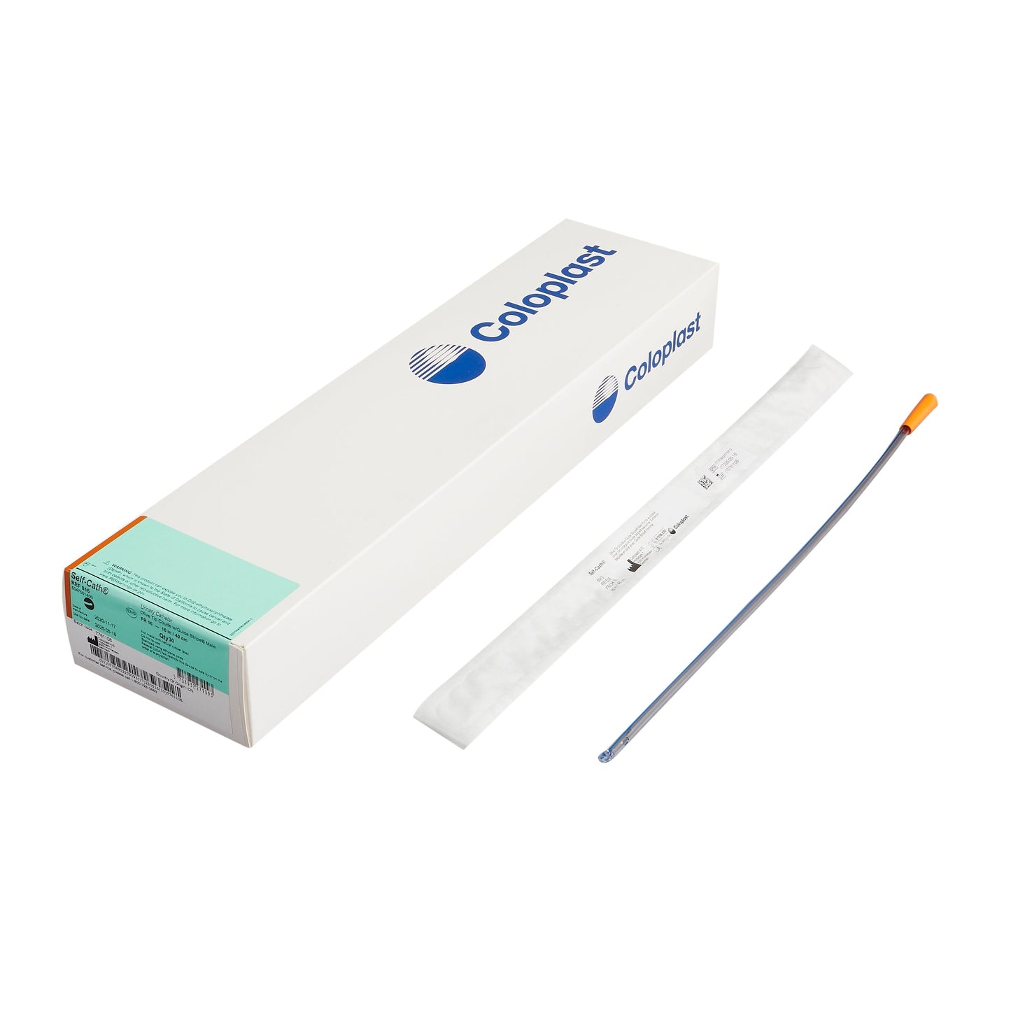 Coloplast Urethral Catheter Self-Cath® Coude Olive Tip Uncoated PVC 16 Fr. 16 Inch