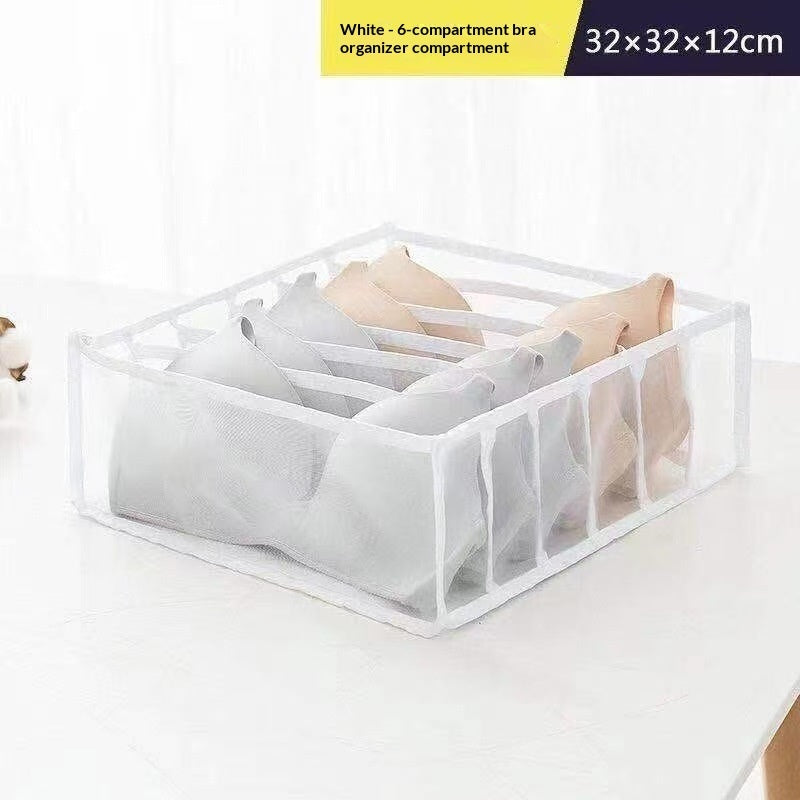 Underwear storage box made of non-woven fabric with multiple compartments