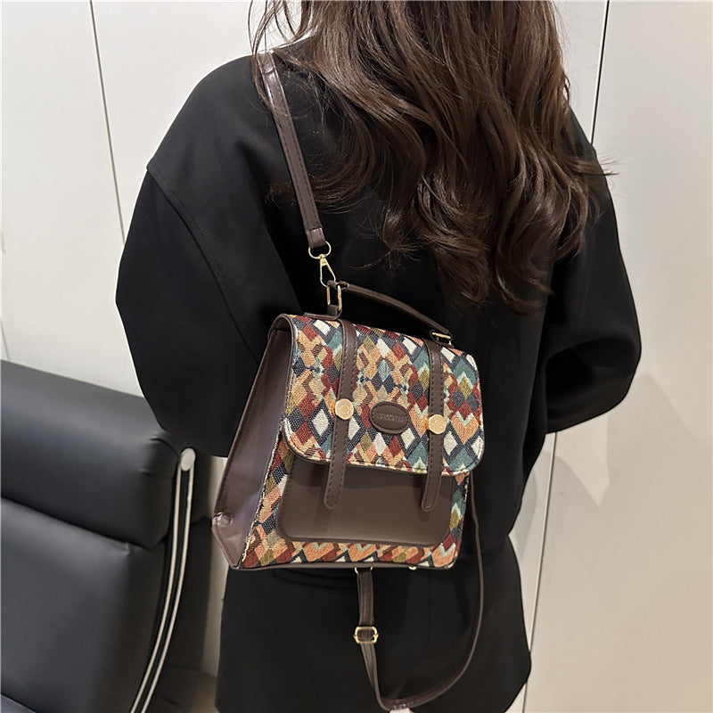 Stylish minimalist personalized women's backpack in a casual design
