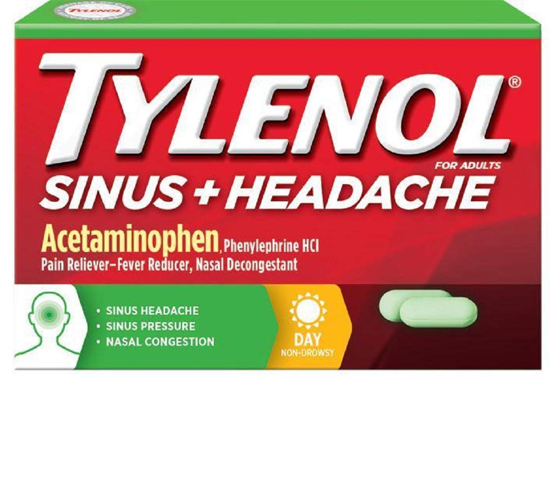Sinus & Headache Relief Tylenol Day Caplets - 6 Packs