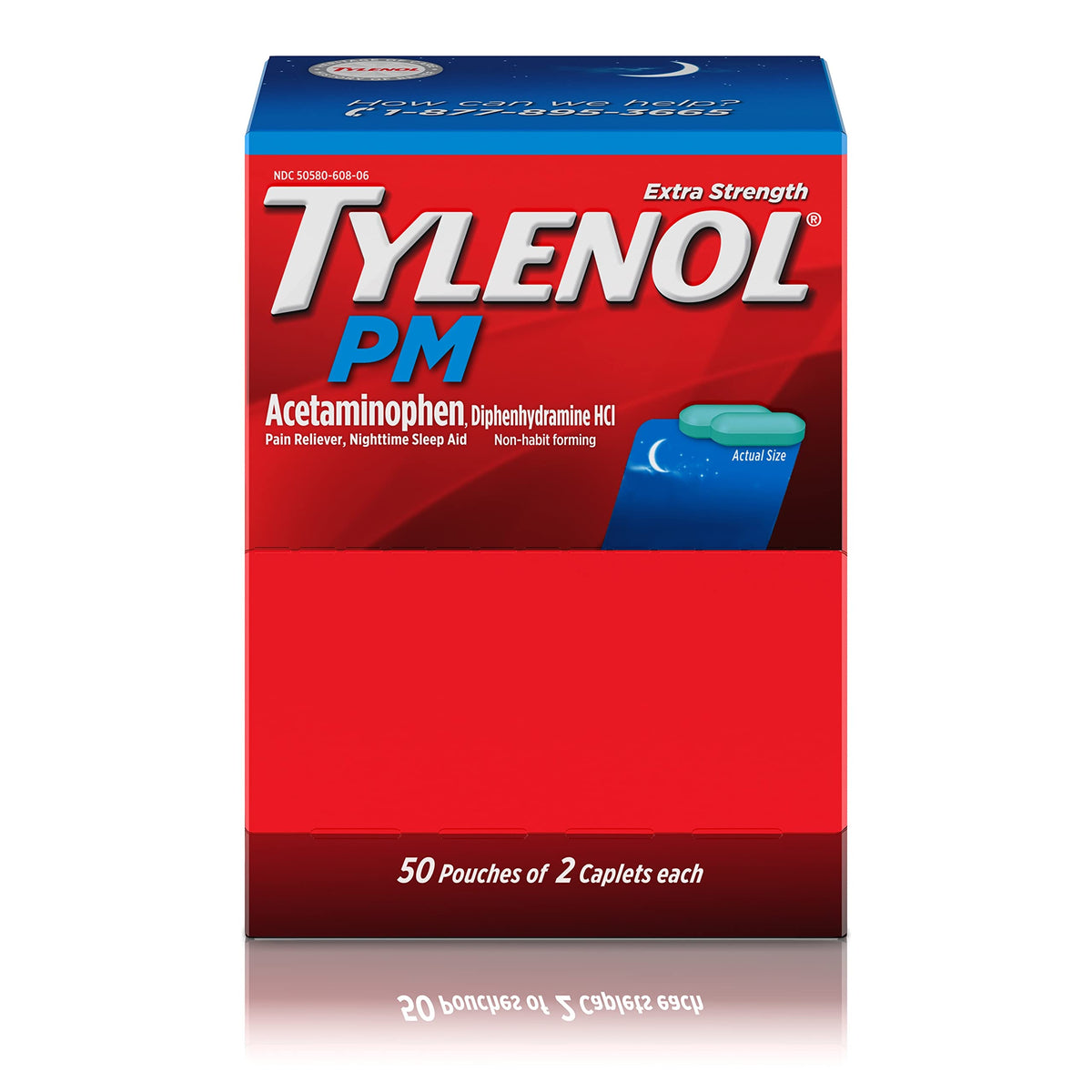 Tylenol PM Strength Night Pain & Sleep Aid 50x2 Pack