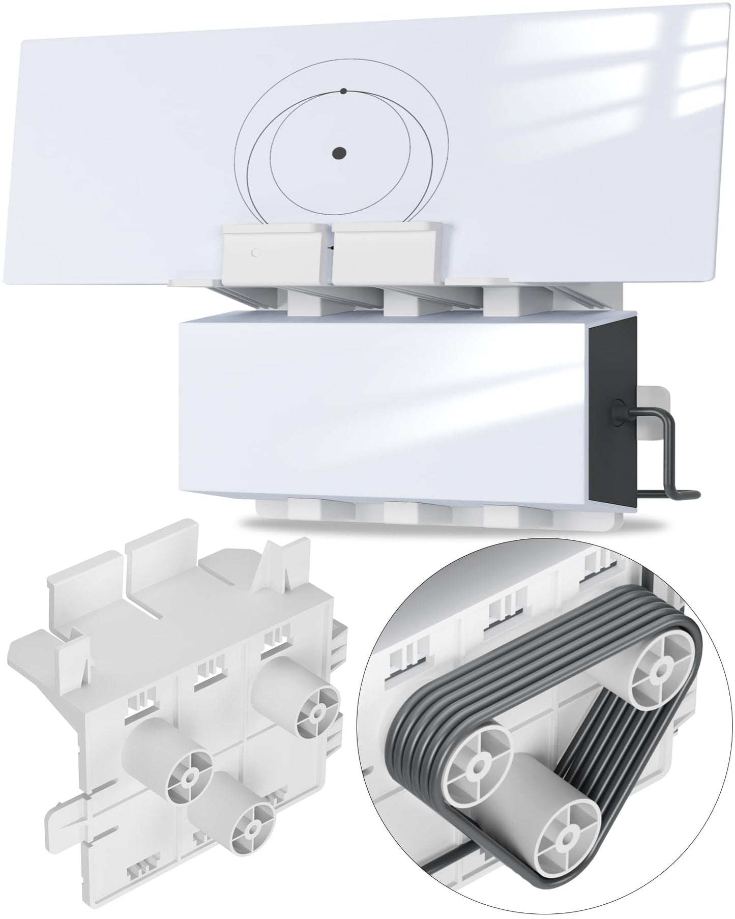 MUSVOH 3-in-1 Starlink Gen 3 router wall mount kit with cable caddy for Starlink V3 and standard mesh routers, by BACKUPMYFILESNOW.COM®.