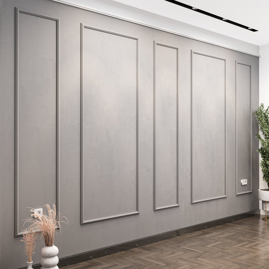 Birdeco ready-to-assemble wall molding package with two vertical frames, showcasing easy-to-install decorative wall trim.