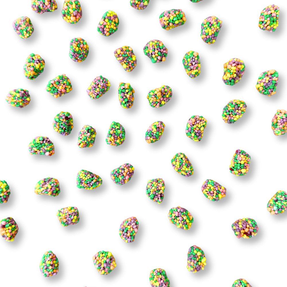 Rainbow Nerds Gummy Clusters Candy from Candy In Bulk in a large bulk value bag, colorful gummy clusters with rainbow flavors.