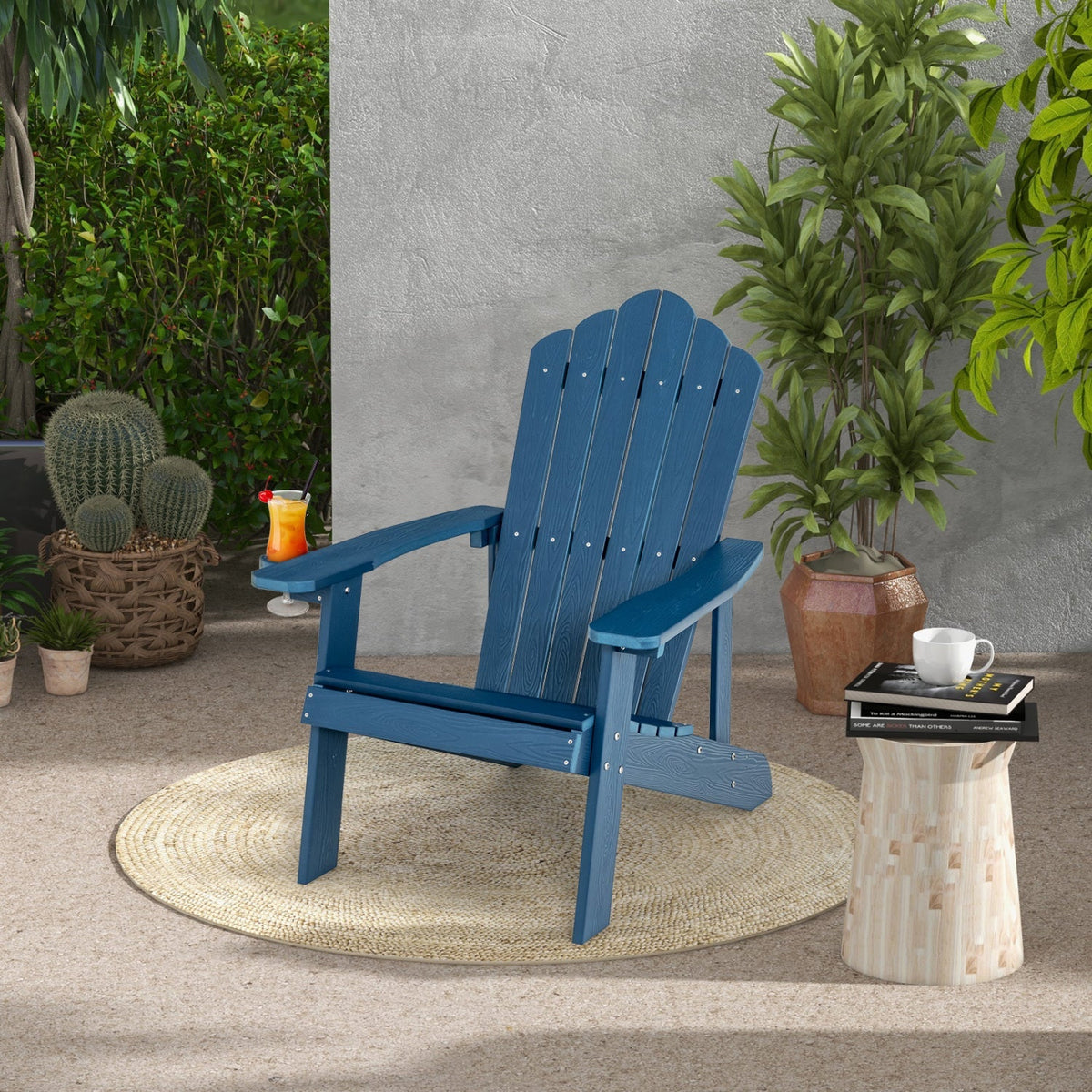 Pair of GBruno Store Adirondack chairs for adults and kids, outdoor patio set with two comfortable, weather-resistant chairs.