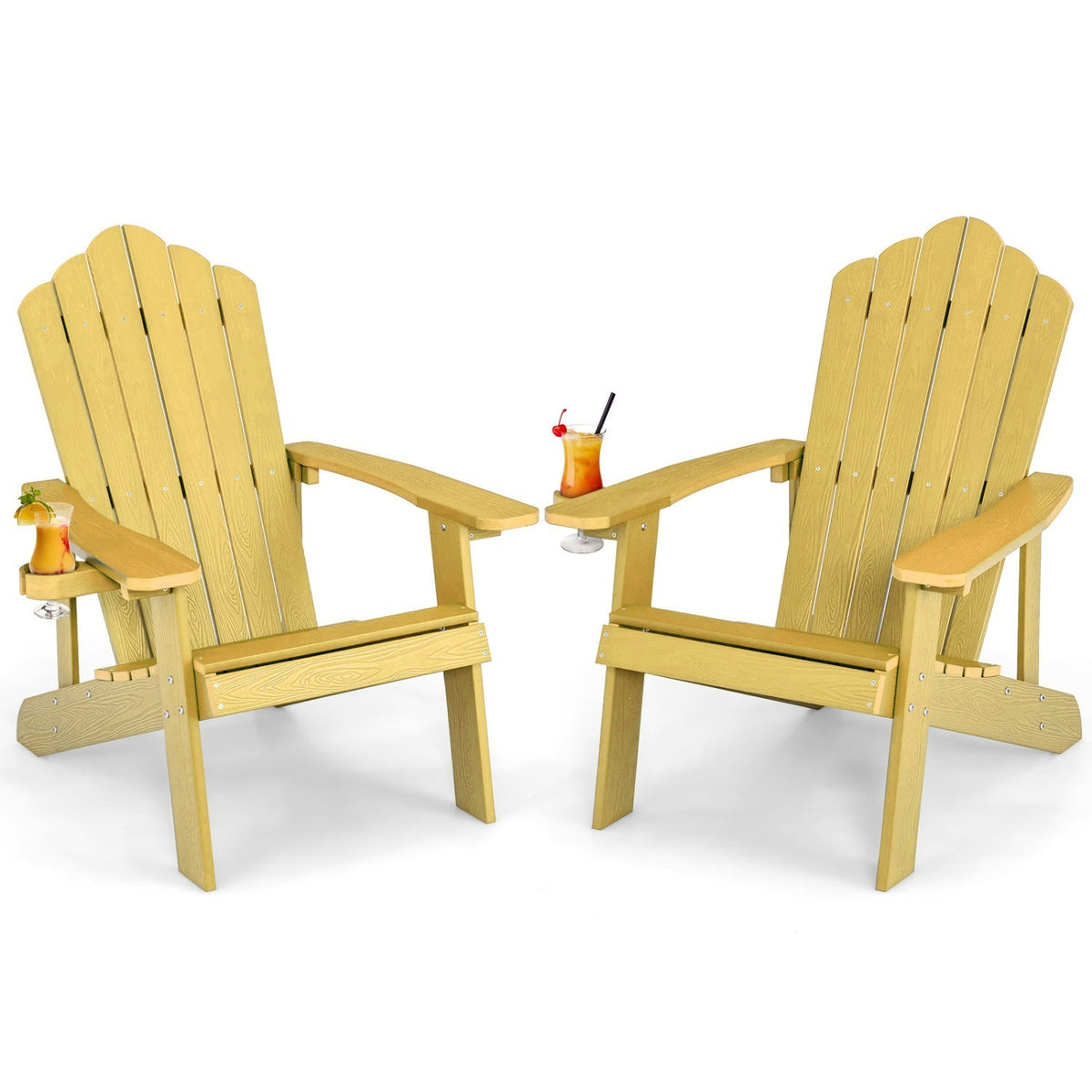 Set of two GBruno Store Adirondack chairs for adults and kids, perfect for patio outdoor seating and relaxation.