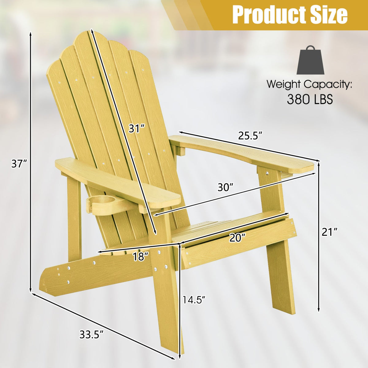 Pair of GBruno Store Adirondack chairs for adults and kids, ideal for patio relaxation and outdoor seating.