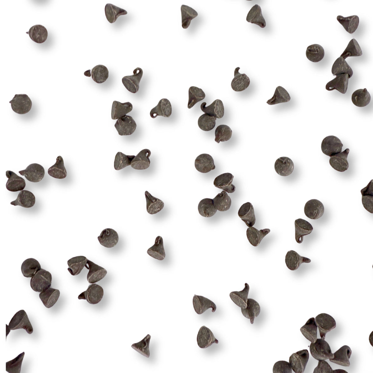 Candy In Bulk Blommer Royal Cocoa Drops in a bulk bag, shiny chocolate baking drops for baking and snacking.