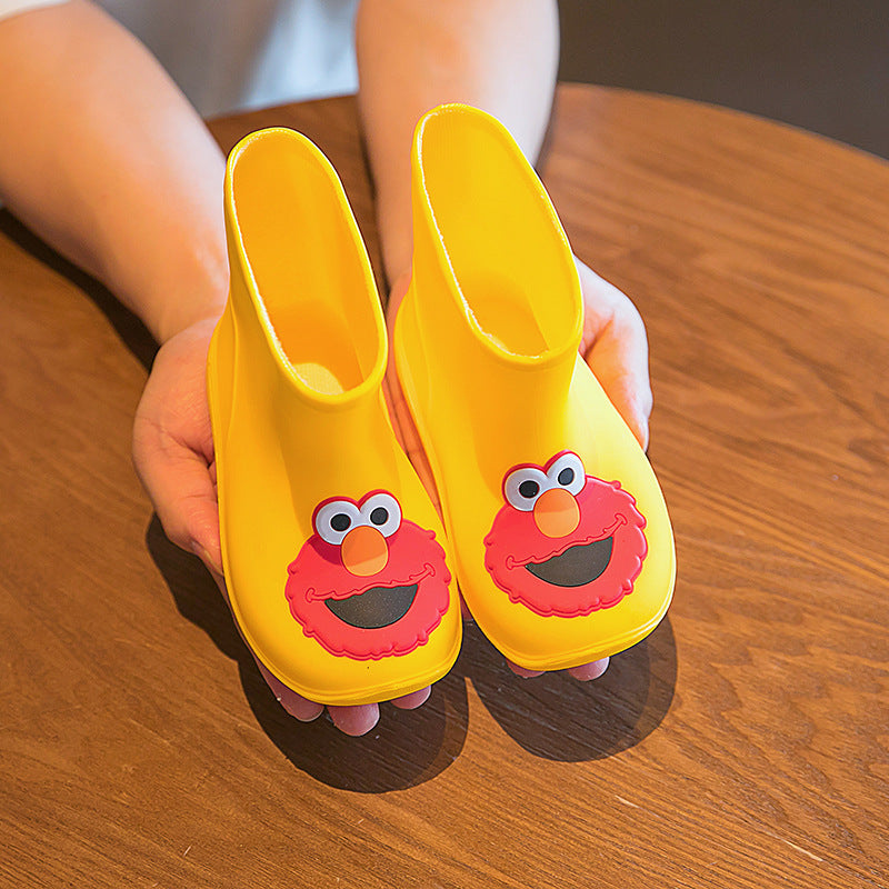 Non-slip Stylish Rubber Shoes Men's And Women's Children & Baby Baby Velvet Rain Boots