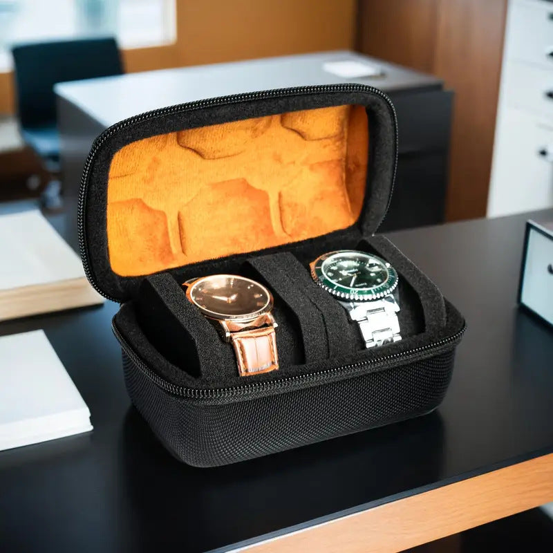 Smart watch storage box with multiple card slots, compact organizer design