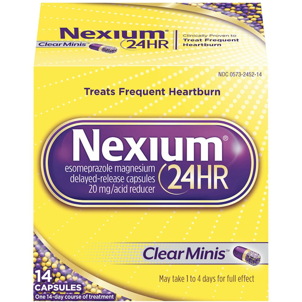 Nexium 24 Hr Clear Minis Acid Reducer Heartburn Relief Delayed Release Capsules With Esomeprazole Magnesium
