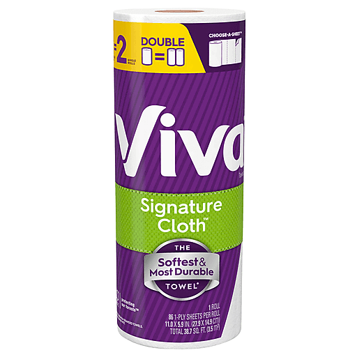 Viva Signature Cloth Paper Towels, Choose-A-Sheet, 2 Double Rolls