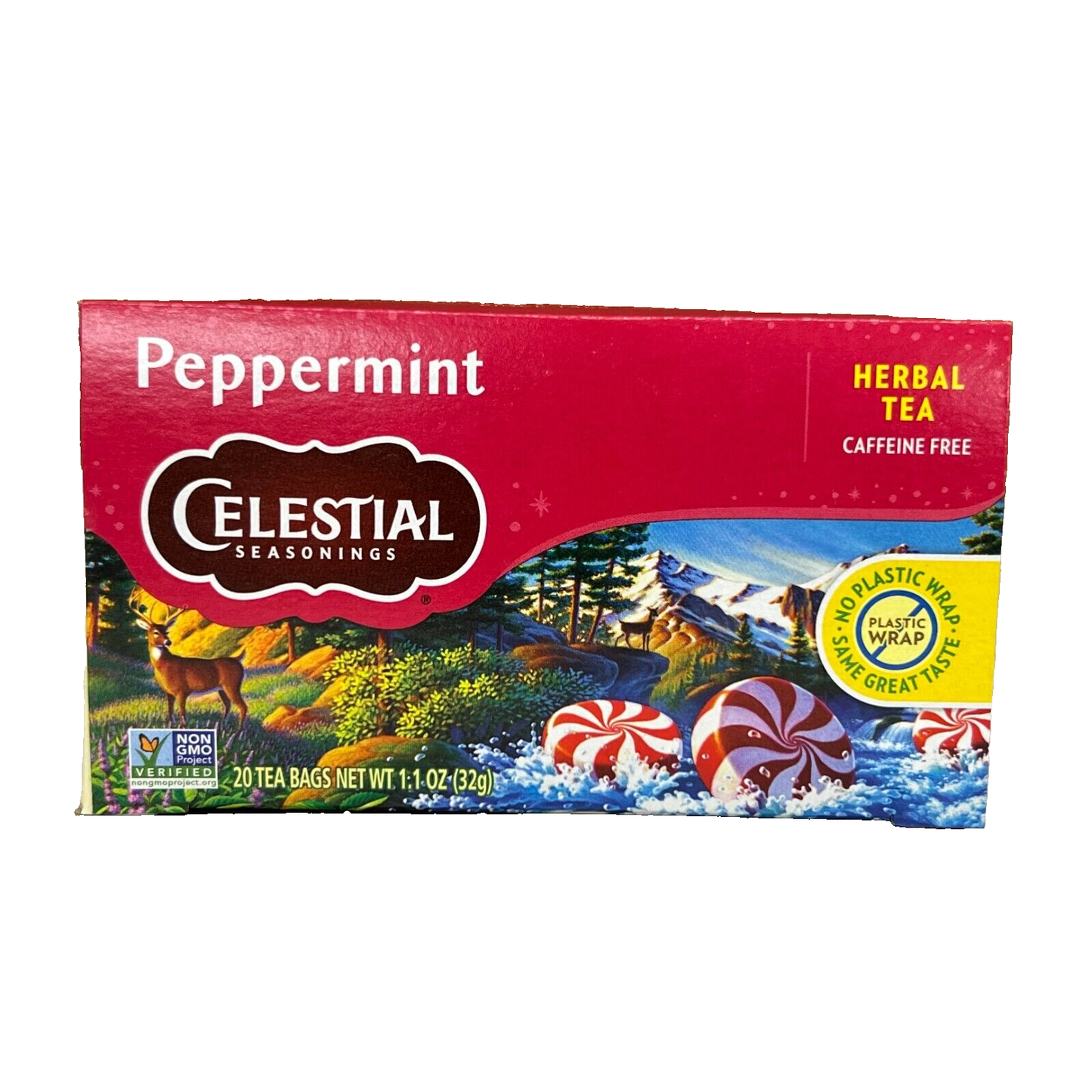 Celestial Seasonings Herbal Tea, Caffeine Free, Peppermint, Tea Bags