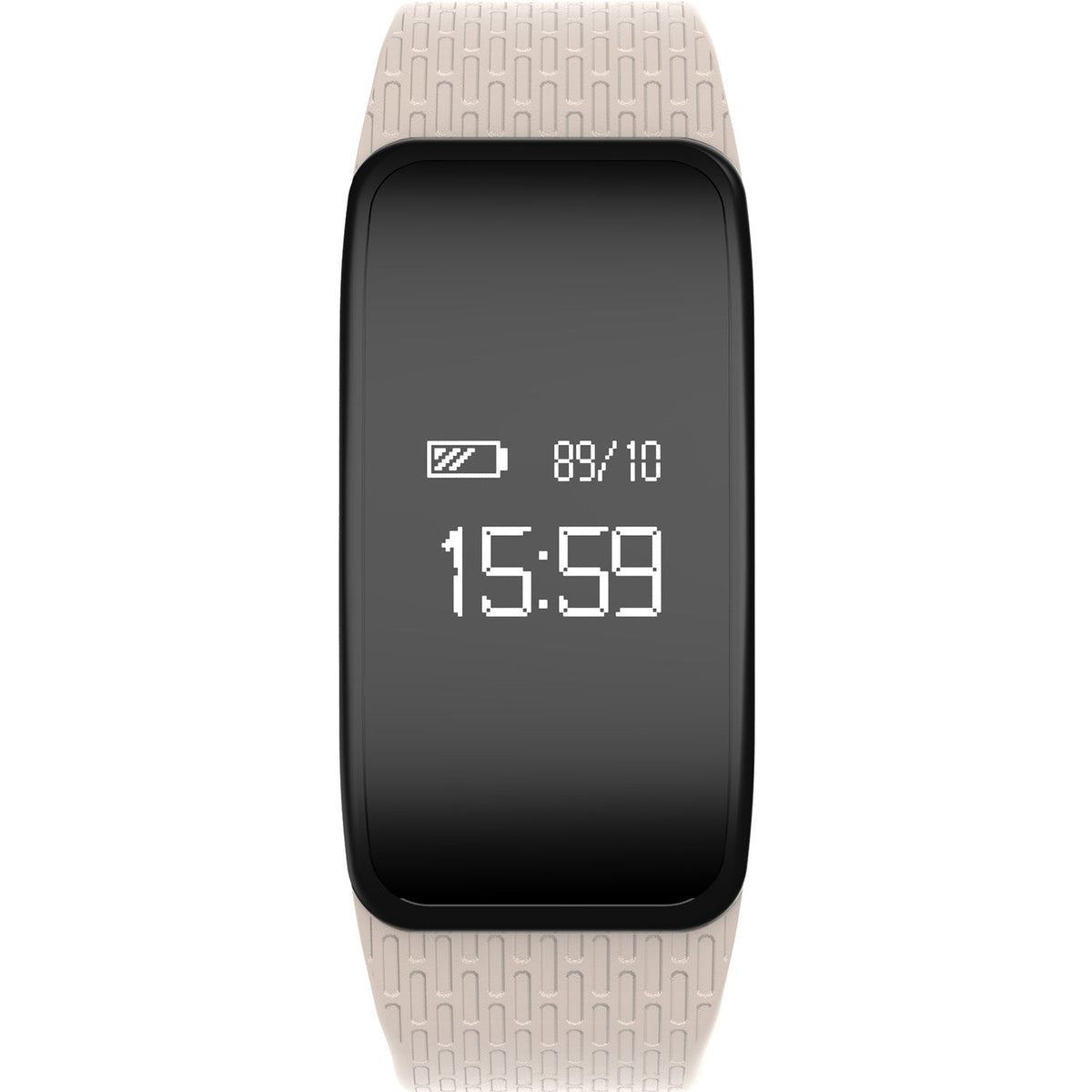 GBruno waterproof fitness tracker smartwatch band showing heart rate monitor, pedometer, and sleep tracking features for kids, women, and men.