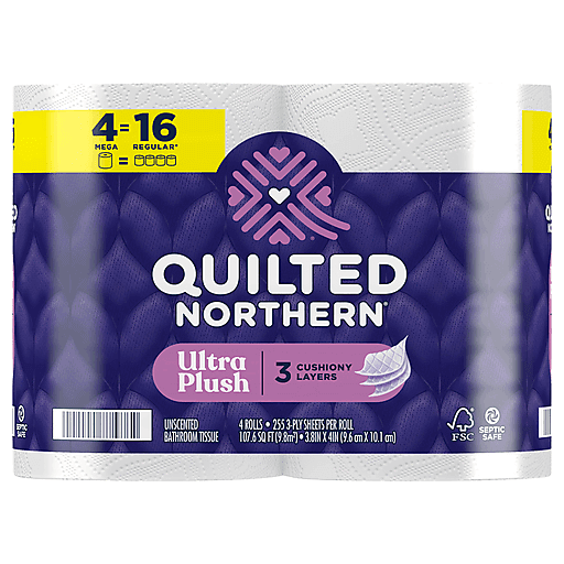 Quilted Northern Bathroom Tissue, Unscented, Mega Rolls, 3 Ply