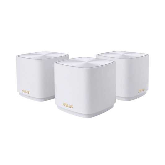 ASUS ZenWiFi XD4 Plus AX1800 dual-band mesh WiFi 6 system with two routers, covering up to 4800 sq.ft., with security and parental controls