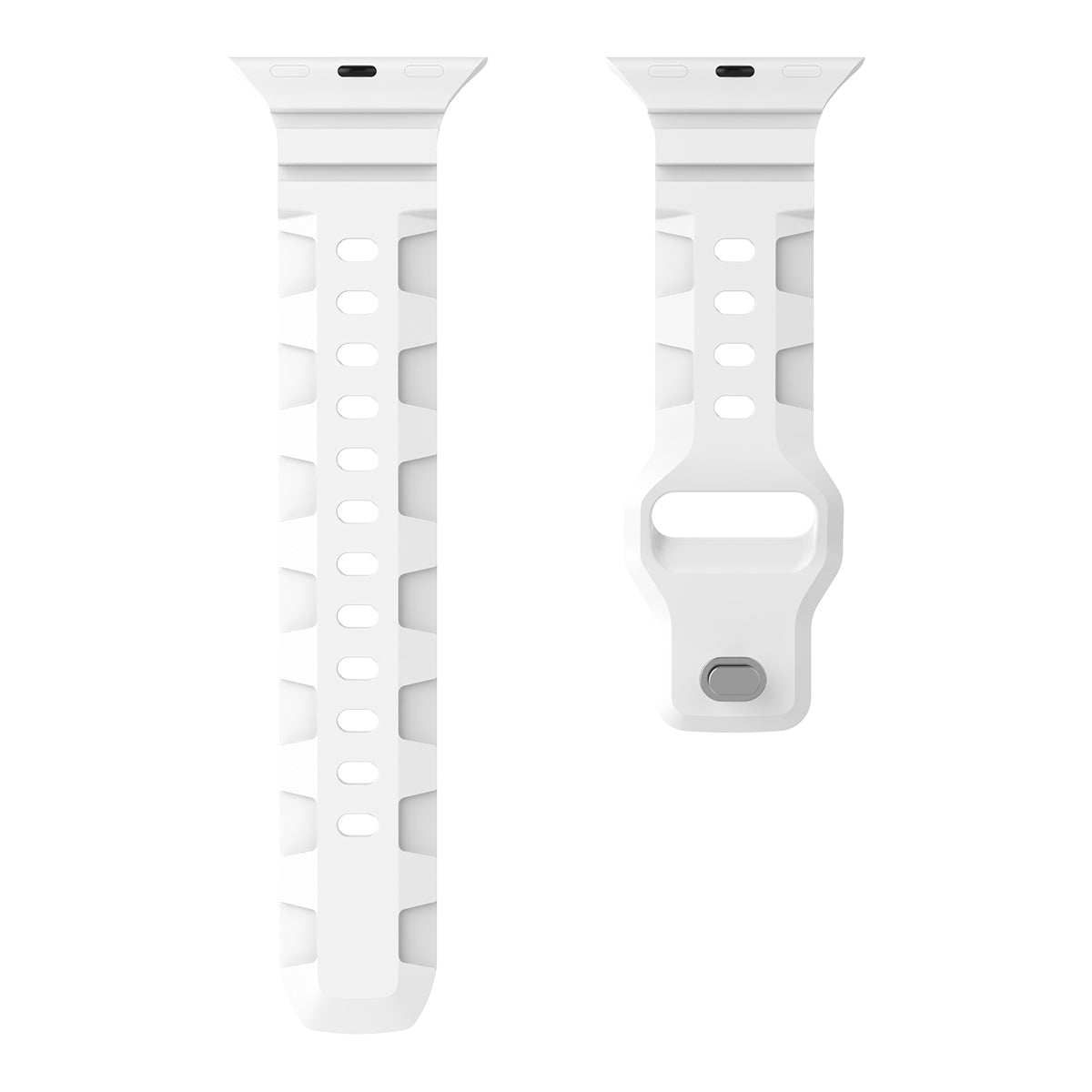 Robust sport band in black with breathable design, shown on a wrist for fitness tracking and active wear.