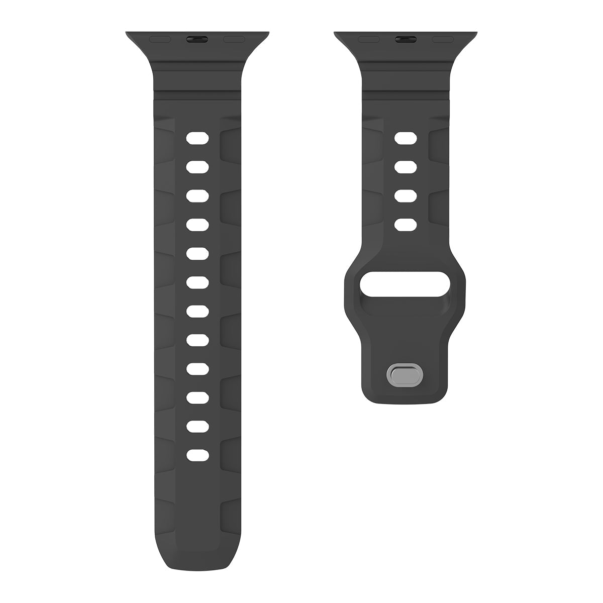 Robust sport band in vibrant color, flexible and comfortable for fitness activities, shown on a wrist.