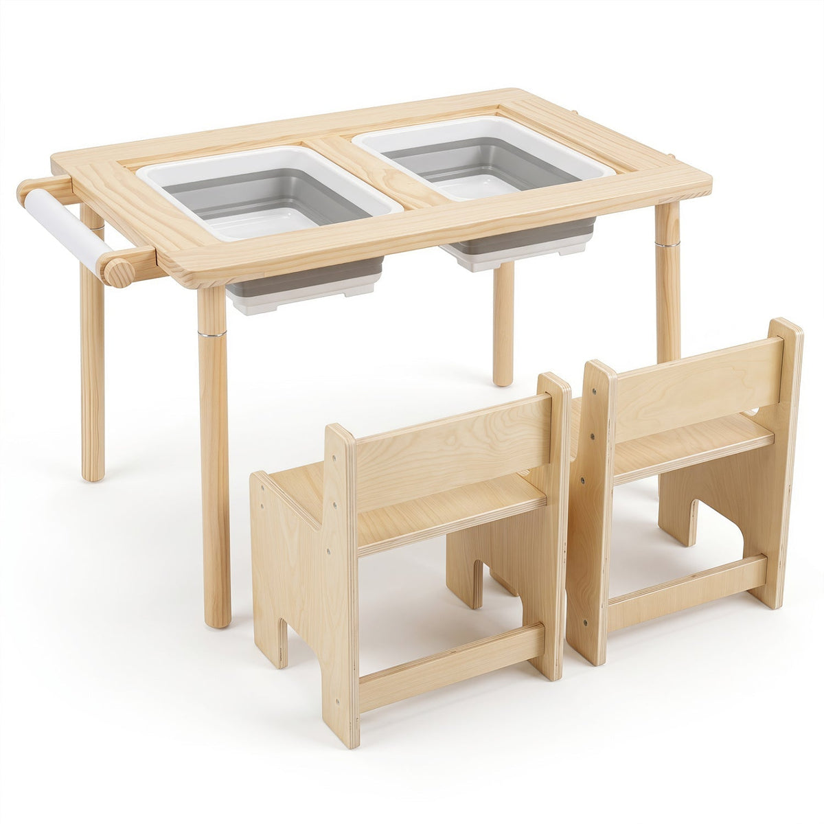Kids activity table and chair set with adjustable height, featuring colorful, child-friendly design by GBruno Store.