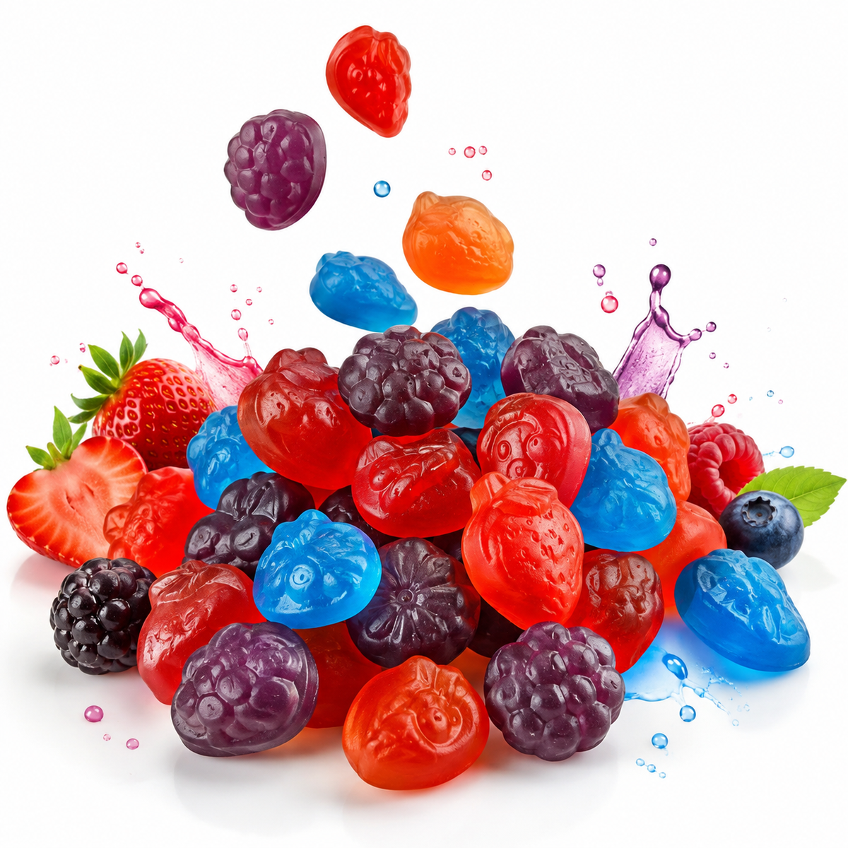 Assorted Jolly Rancher Gummies in a bulk value bag featuring vibrant berry-flavored gummy candies from Candy In Bulk.