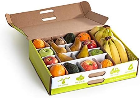 Fresh Fruit Box by A Gift Inside featuring apples, pears, citrus, and seasonal favorites for healthy snacking for 7-10 people.