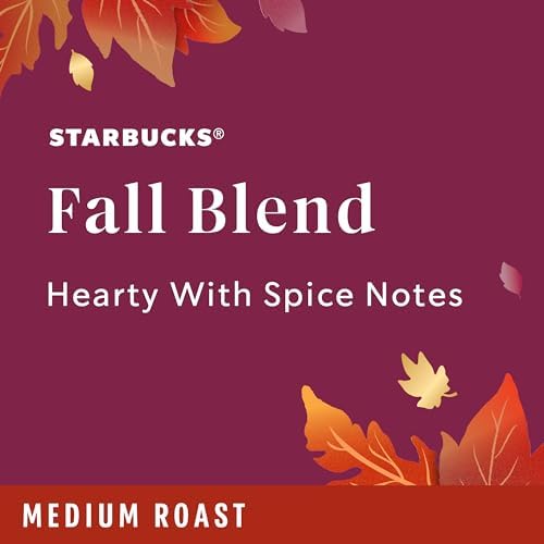 Starbucks K-Cup coffee pods in fall bundle with medium roast, naturally flavored Arabica coffee for Keurig brewers, 3 boxes, 30 pods