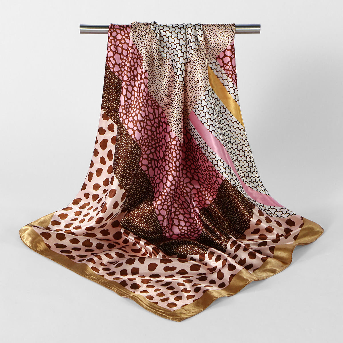 Simulation silk decorative headscarf shawl in a soft, flowing fabric with an elegant drape