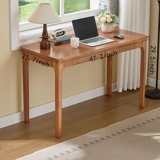 47.2Inch Oakwood Computer Desk With Storage Drawers