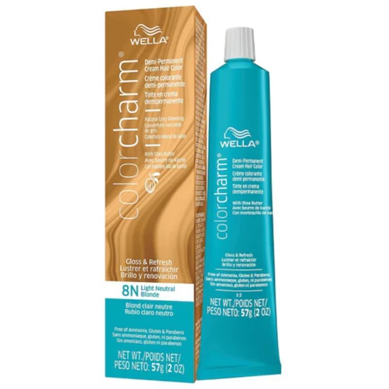 Wella ColorCharm Demi-Permanent Creme Hair Color 2 Oz - 8N Light Natural Blonde