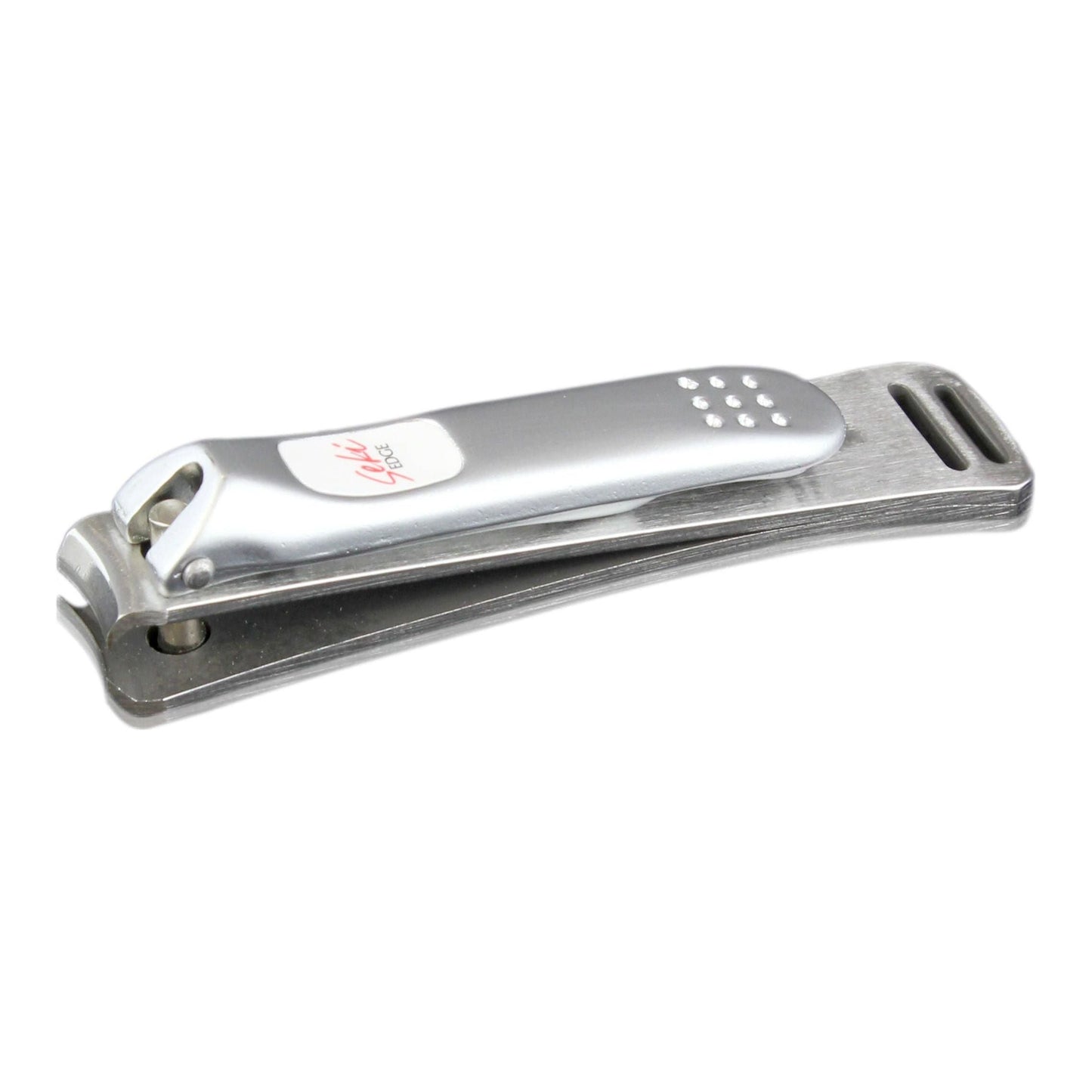 Seki Edge stainless steel fingernail clipper with curved cutting edges, designed for precise grooming and long-lasting durability.