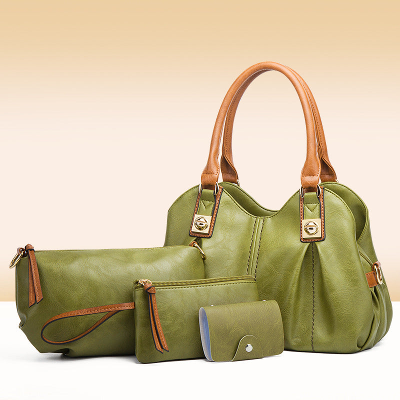 Fashion Women's Handbag Set - Tote and Crossbody Bags
