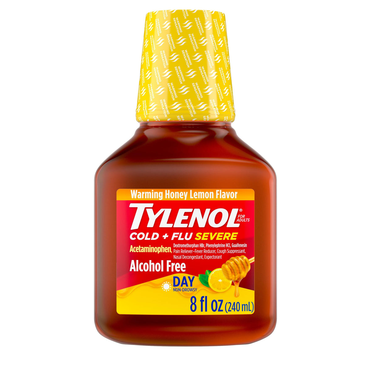 Tylenol Severe Cold & Flu Relief Honey Lemon 8oz