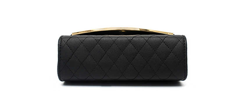 BackupyMyFilesNow® Siruiyahan designer women's crossbody handbag with sleek black leather and gold-tone hardware.