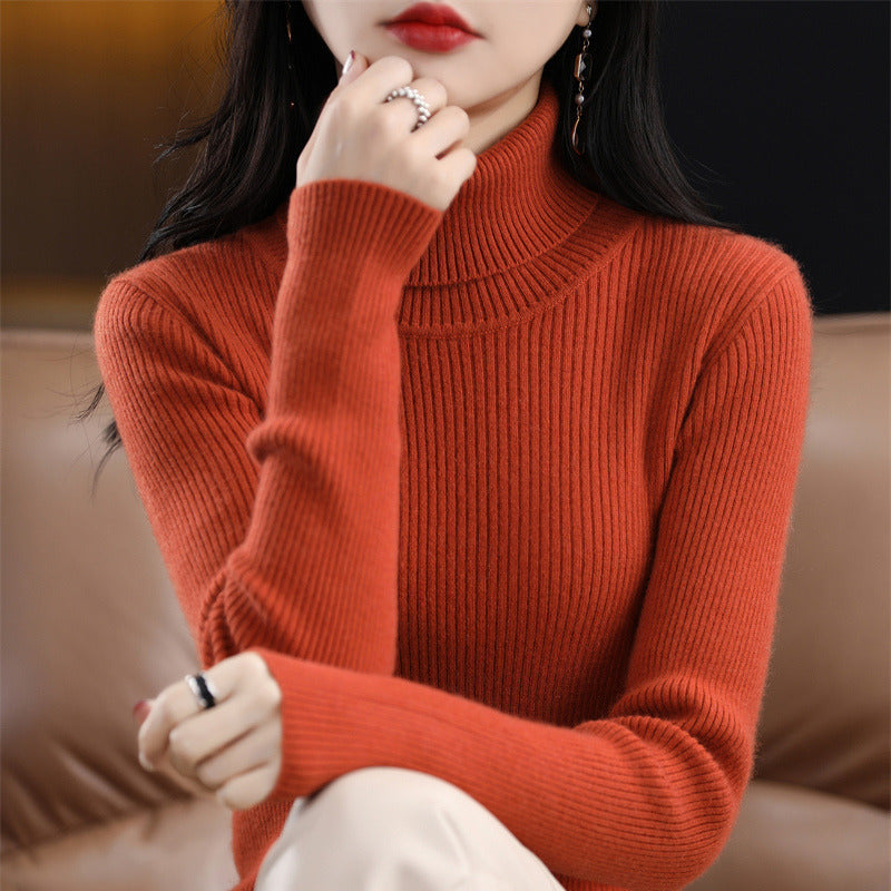 Women's turtleneck sweater for fall and winter in a cozy knit design