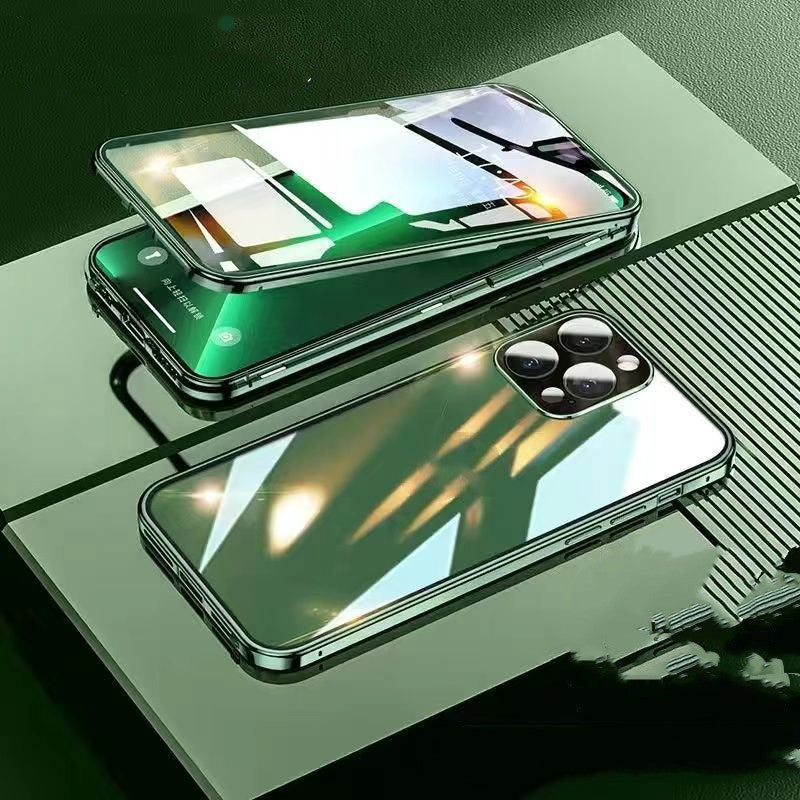 Suitable For 14 Mobile Phone Case Double-sided Magnetic Glass
