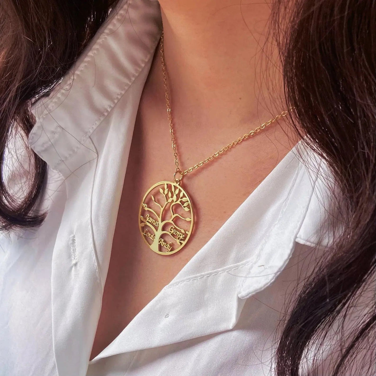 Bohemian Tree of Life necklace by Maiden-Art featuring a detailed pendant on a delicate chain.