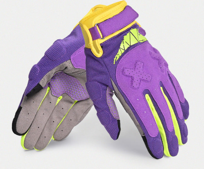 Summer breathable macaron-colored sun-protection touchscreen-compatible gloves