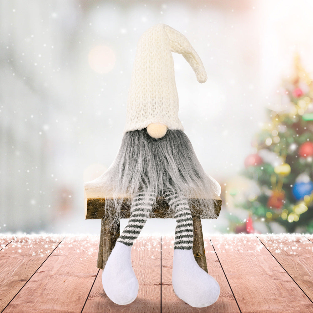 Christmas decorations faceless doll with a festive holiday design and soft fabric details